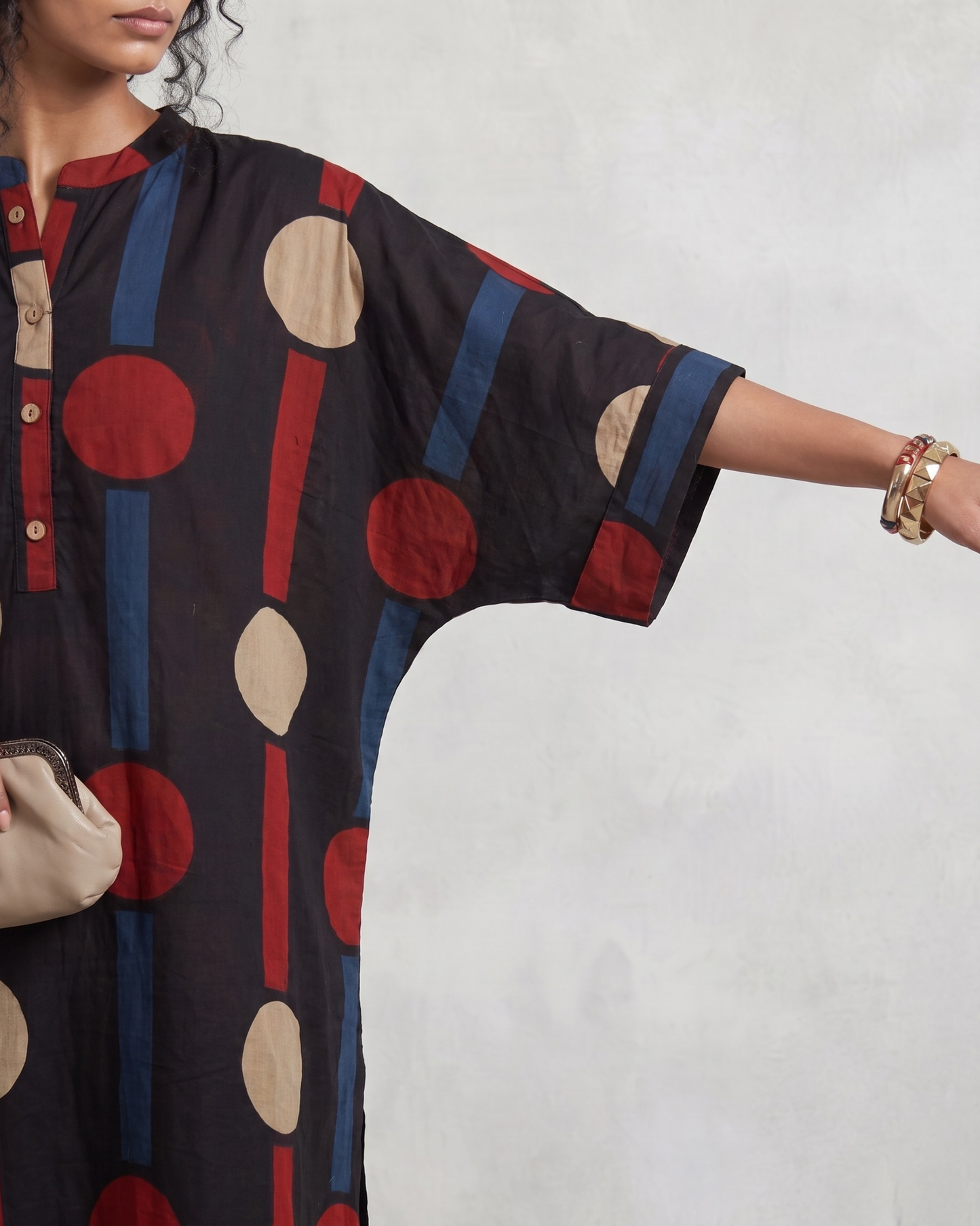 Point Taken - Hand Block Baghru Cotton Kurta Set