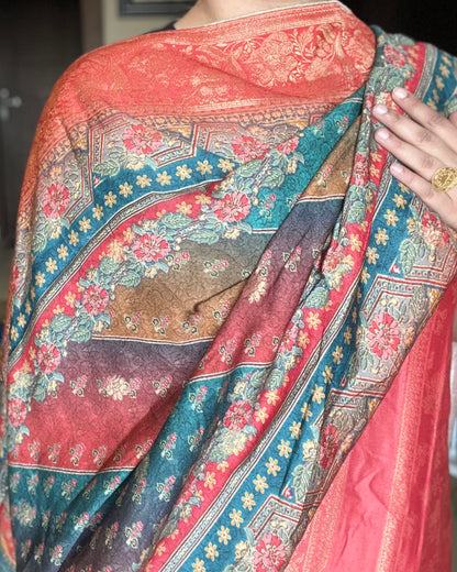 Samaya - Three Piece Unstitched Pashmina Suit Set